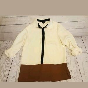 Talbots Career Mid Button Up Blouse Size M
